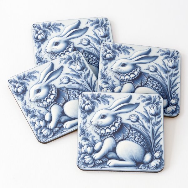 Item preview, Vintage Dutch Tile: Rabbit No.4 designed and sold by ArtNook777.