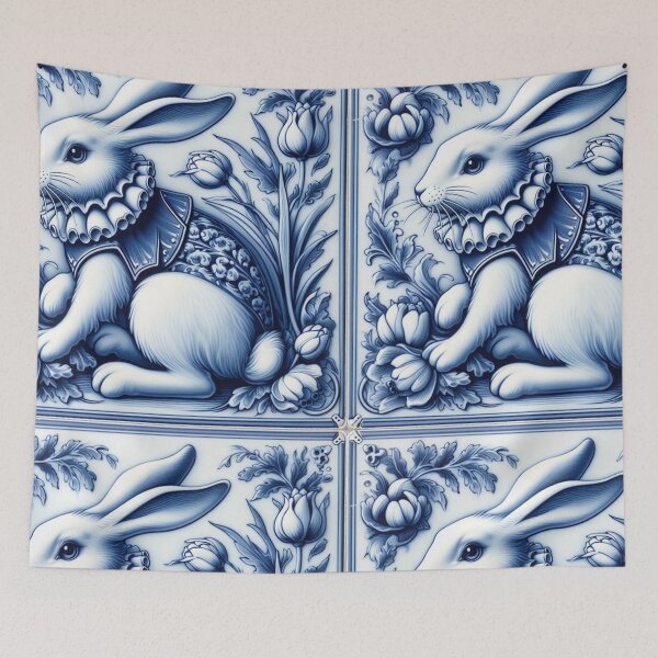 Item preview, Vintage Dutch Tile: Rabbit No.4 designed and sold by ArtNook777.