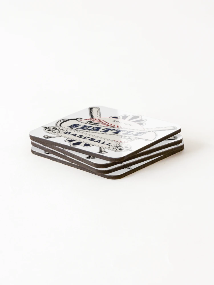 Thumbnail 4 of 5, Coasters (Set of 4), Seattle Baseball designed and sold by RiffRaffGraffix.