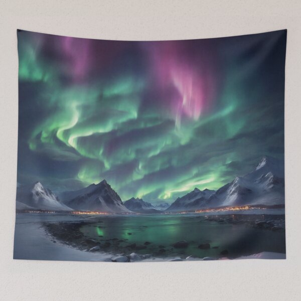 Item preview, Imaginary Northern Lights View designed and sold by LunarNebula.