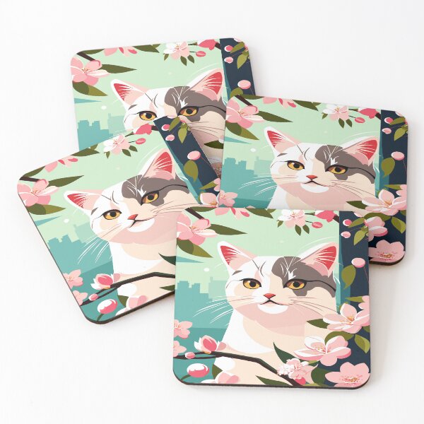 Item preview, Blooms and Whiskers: A Purrfect Portrait of Nature's Harmony designed and sold by CutesyKoala.
