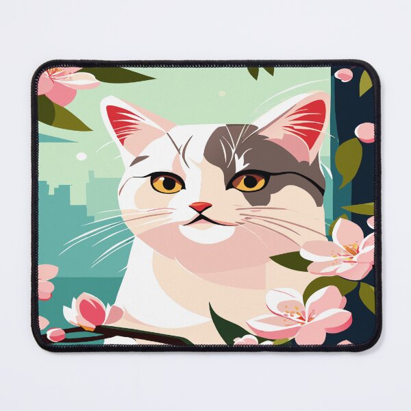 Item preview, Blooms and Whiskers: A Purrfect Portrait of Nature's Harmony designed and sold by CutesyKoala.