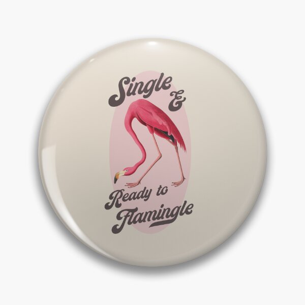 Item preview, Funny Awkward Flamingo Valentine - Single and Ready to Flamingle designed and sold by Trish Dish.