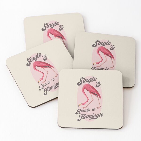 Item preview, Funny Awkward Flamingo Valentine - Single and Ready to Flamingle designed and sold by Trish Dish.
