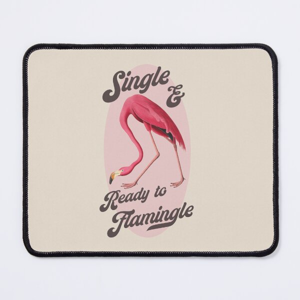 Item preview, Funny Awkward Flamingo Valentine - Single and Ready to Flamingle designed and sold by Trish Dish.