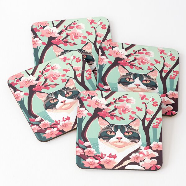 Item preview, Blooms and Whiskers: A Purrfect Portrait of Nature's Harmony designed and sold by CutesyKoala.