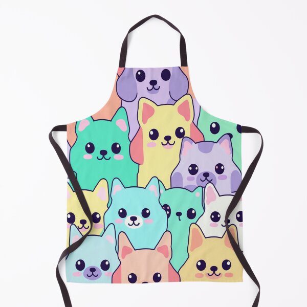 Item preview, Colorful Kawaii Dogs Pattern designed and sold by PatternInArt.