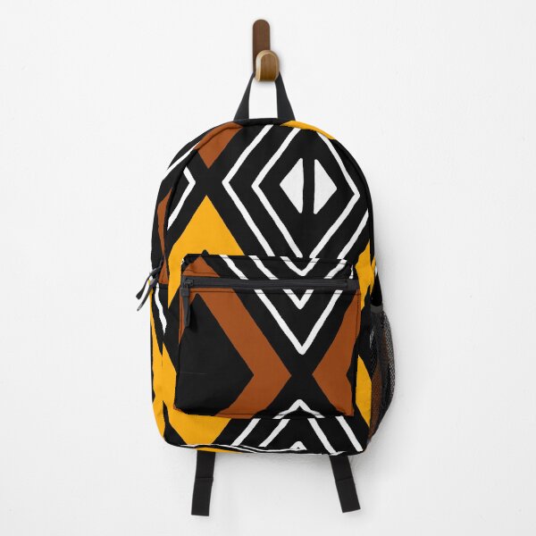 Item preview, Symmetric African Chestnut and Gold Bogolan Pattern designed and sold by funkyvibes.