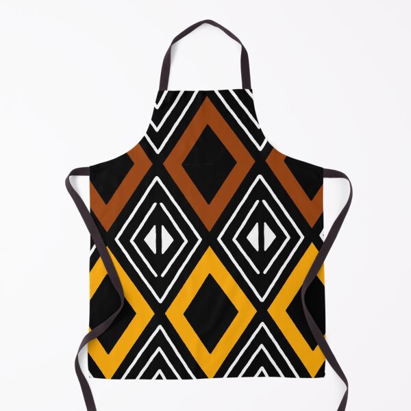 Item preview, Symmetric African Chestnut and Gold Bogolan Pattern designed and sold by funkyvibes.