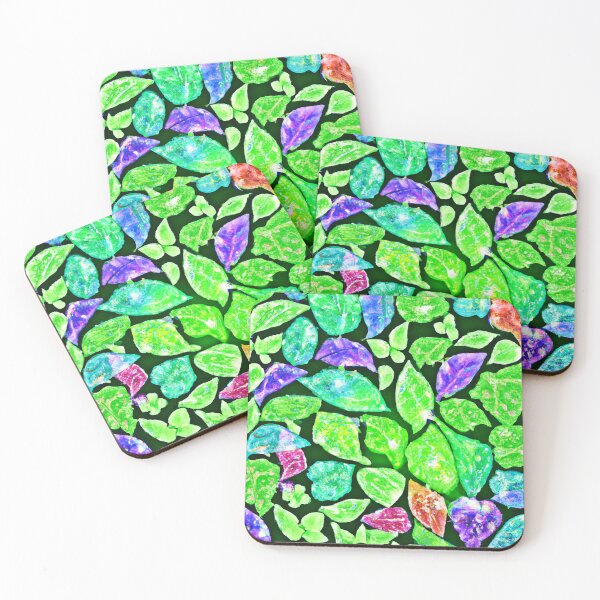 Item preview, Neon Leaves Elegance: Colorful Bliss designed and sold by Health And Fitness Posts e-Store.