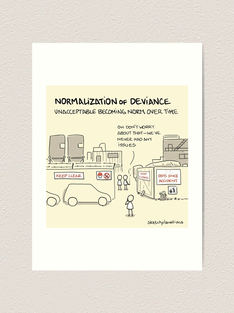 The normalisation of deviance | Art Print