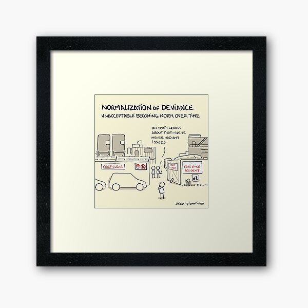 Item preview, The normalisation of deviance designed and sold by Sketchplanations.