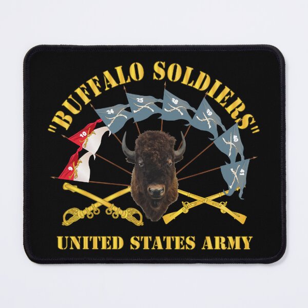 Item preview, Army - Buffalo Soldiers - Infantry - Cavalry Guidons w Buffalo Head - US Army X 300 designed and sold by Military Insignia Products.