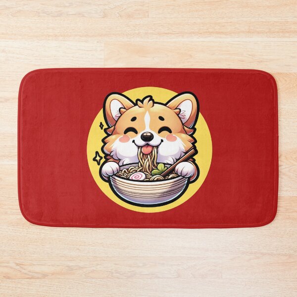 Item preview, Cute Corgi Eating Ramen Kawaii Noodles designed and sold by PrintsByLoVi.