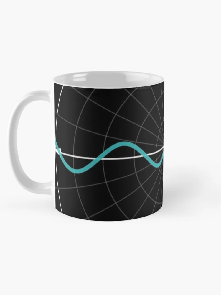 Aperçu 5 sur 6. Mug à café avec l'œuvre Graphique du sinus créée et vendue par MathAnimation.