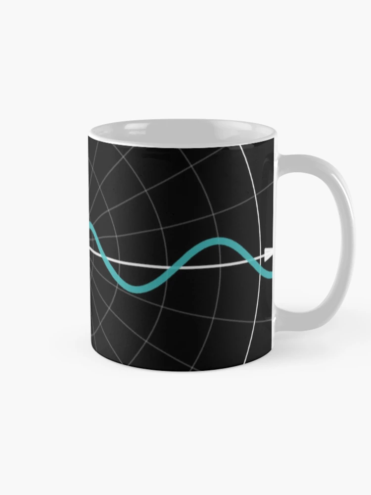 Aperçu 3 sur 6. Mug à café avec l'œuvre Graphique du sinus créée et vendue par MathAnimation.