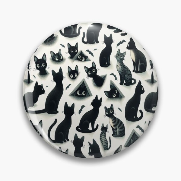 Item preview,  Black Cat Peeking Pattern designed and sold by PatternInArt.