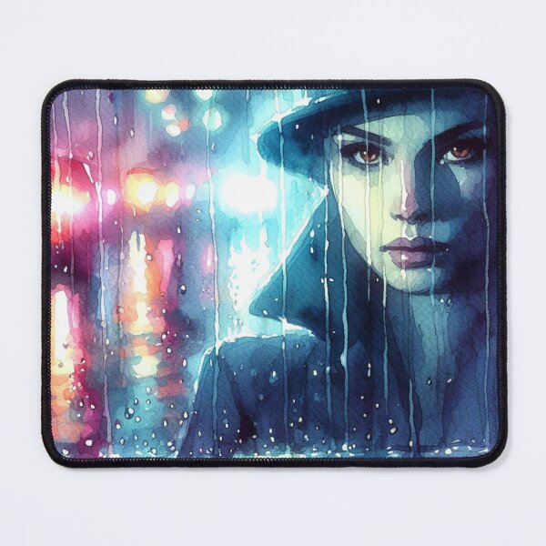 Item preview, Neo Noir Vintage Girl in Rainy Window [Watercolor] designed and sold by RESToRAPTOR.