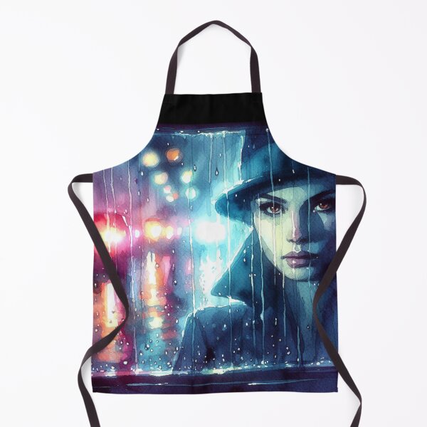 Item preview, Neo Noir Vintage Girl in Rainy Window [Watercolor] designed and sold by RESToRAPTOR.