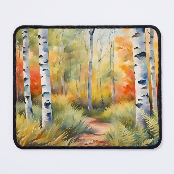 Item preview, Silver Birch Trees in Colourful Woodland designed and sold by Country-Artist.