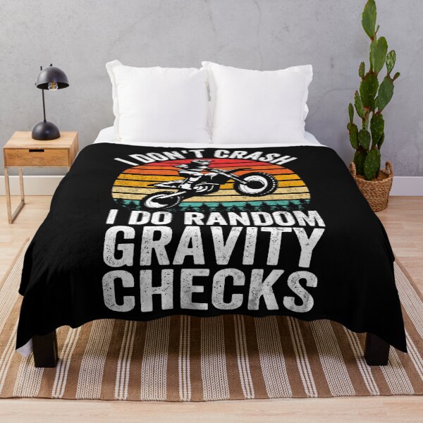 Item preview, I Don't Crash Do Random Gravity Checks Funny Motocross Bike designed and sold by MobyStickers.