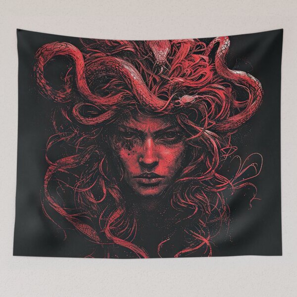 Item preview, Red Euryale Illustration (Variation) designed and sold by OccultDreams.