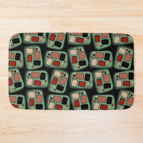 Item preview, Retro pattern No73d - aged muted shape groups (lined) designed and sold by TalkingHerds.