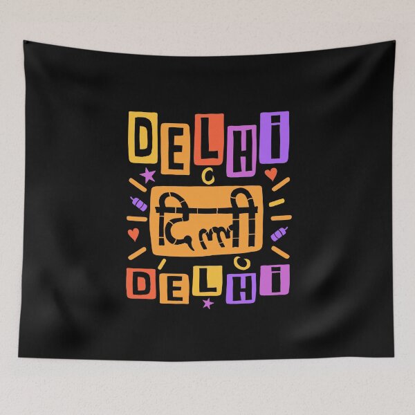 Item preview,  Delhi Capital of India Color Typography  designed and sold by NomadicQuest.