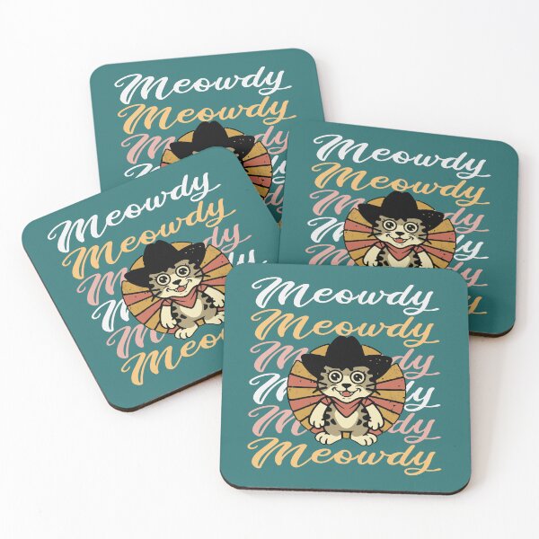 Item preview, Meowdy Kitten Cute Design| Cat with Cowboy Hat Meme | Funny Retro Cat Western style illustrations designed and sold by themichetti.