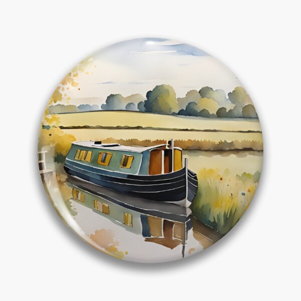 Item preview, Narrowboat Dreams in the British Countryside designed and sold by Country-Artist.