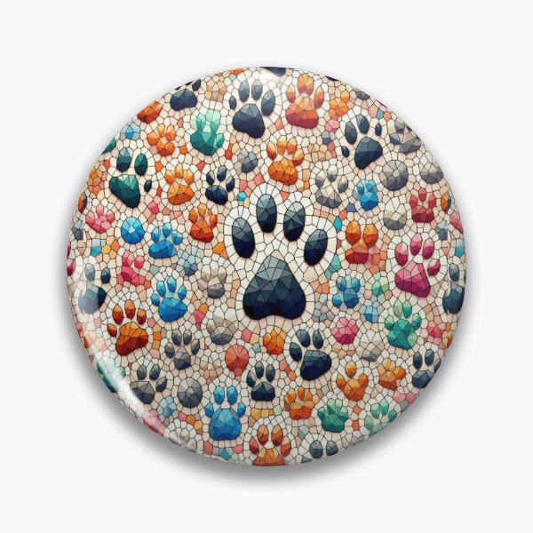 Item preview, Colorful Dog Paws Pattern designed and sold by PatternInArt.