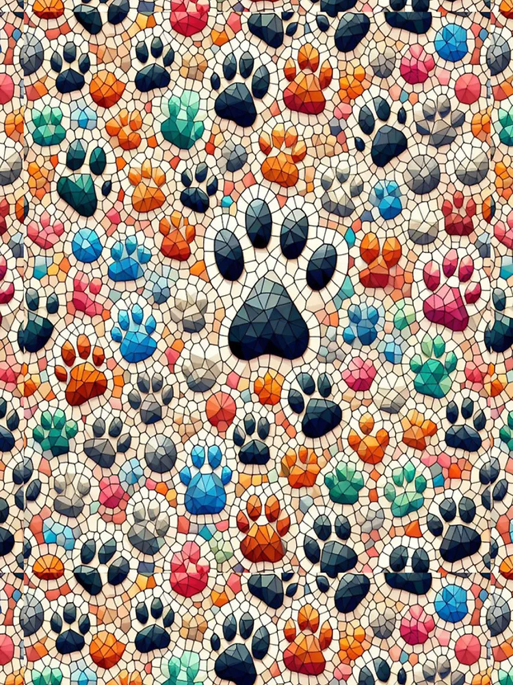 Thumbnail 4 of 4, iPhone Case, Colorful Dog Paws Pattern designed and sold by PatternInArt.
