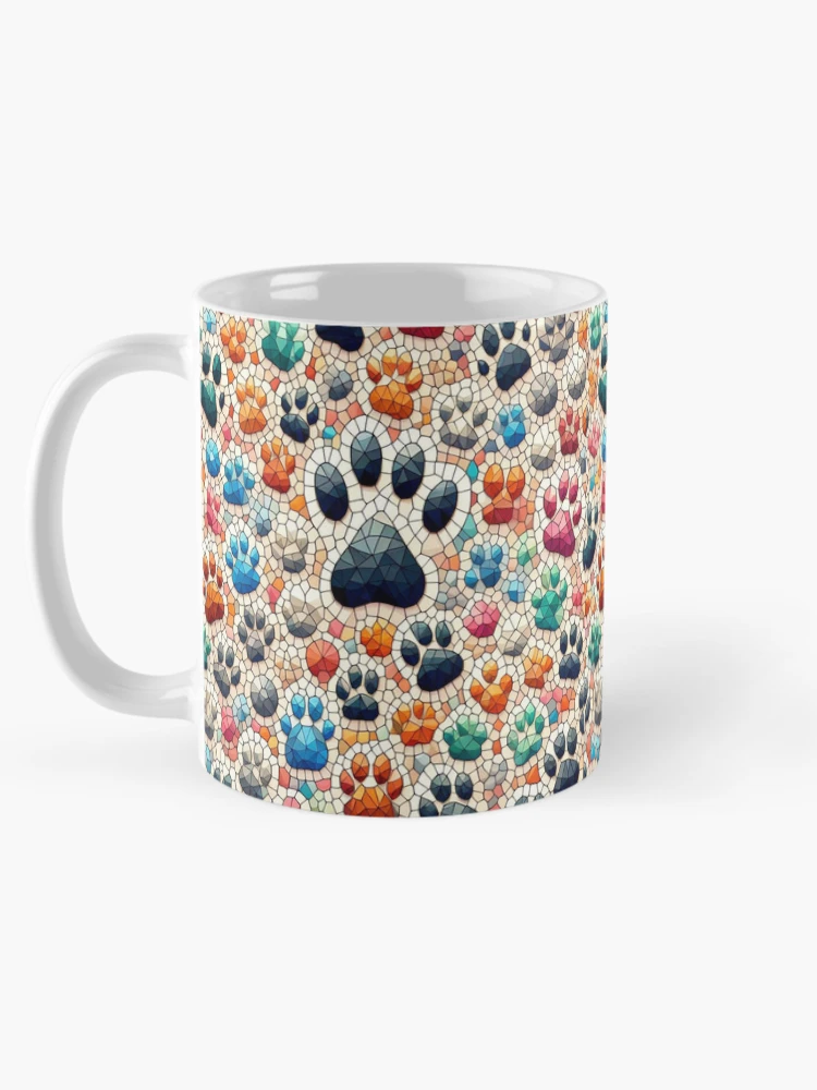 Thumbnail 5 of 6, Coffee Mug, Colorful Dog Paws Pattern designed and sold by PatternInArt.