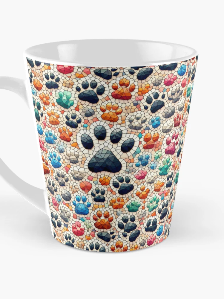 Thumbnail 3 of 4, Coffee Mug, Colorful Dog Paws Pattern designed and sold by PatternInArt.