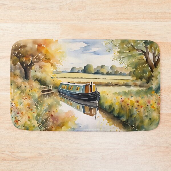 Item preview, Narrowboat Dreams in the British Countryside designed and sold by Country-Artist.