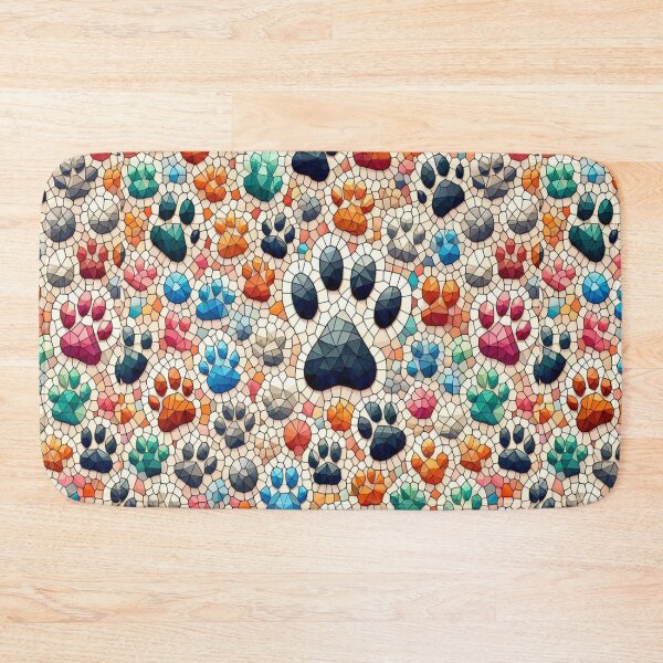 Item preview, Colorful Dog Paws Pattern designed and sold by PatternInArt.