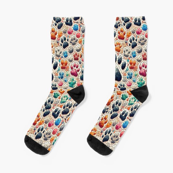 Item preview, Colorful Dog Paws Pattern designed and sold by PatternInArt.