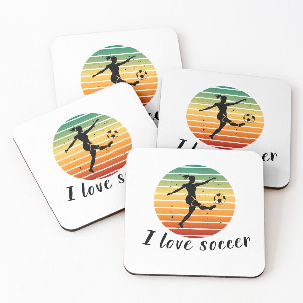 Item preview, I love soccer (for woman) designed and sold by ByCovee.