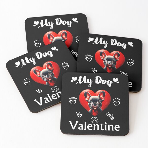 Item preview, My French Bulldog is My Valentine | Frenchie Heart designed and sold by TheMostLikely.
