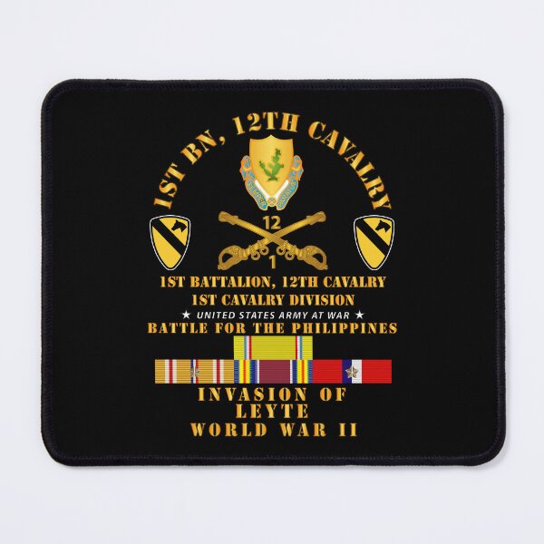 Item preview,  Army - 1st Bn 12 Cav - 1st Cav - Invasion Leyte - Phil - WWII w PAC SVC designed and sold by Military Insignia Products.