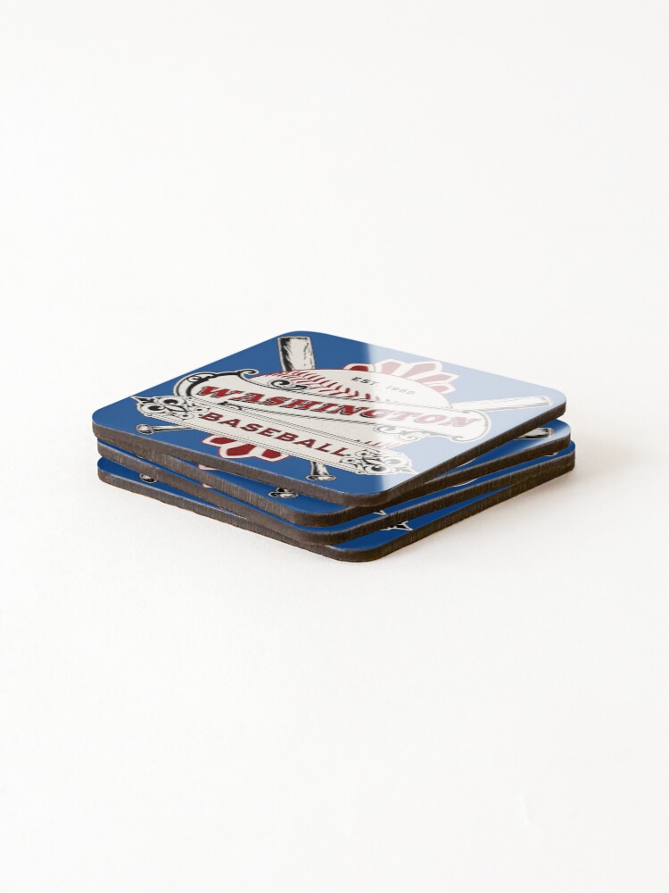 Thumbnail 4 of 5, Coasters (Set of 4), Washington Baseball designed and sold by RiffRaffGraffix.