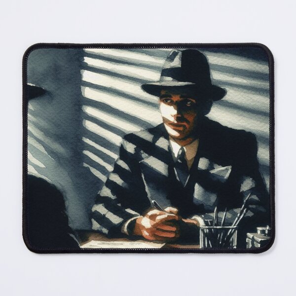 Item preview, Noir Vintage Detective Interrogation Room [Watercolor] designed and sold by RESToRAPTOR.