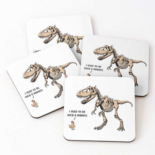 Item preview, I Used To Be Such A Badass Funny Chicken Dinosaur designed and sold by Angry Swan Designs.