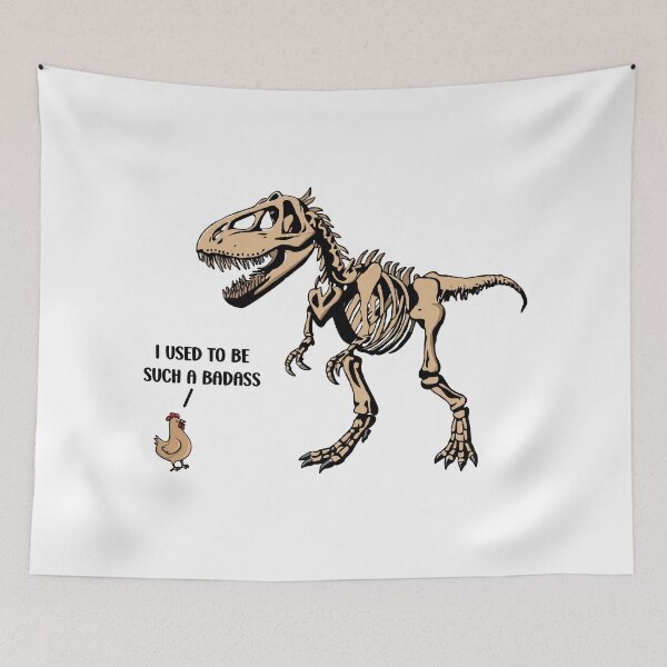 Item preview, I Used To Be Such A Badass Funny Chicken Dinosaur designed and sold by Angry Swan Designs.