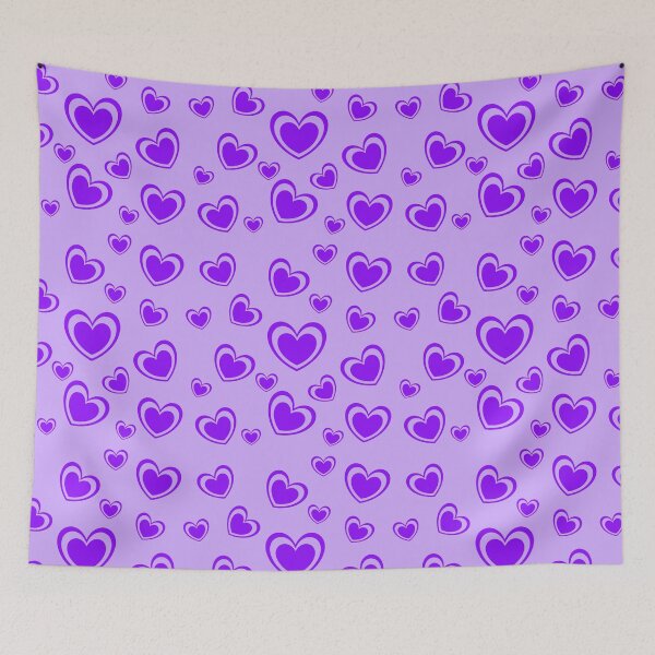 Item preview,  Purple hearts pattern designed and sold by Kalpa.