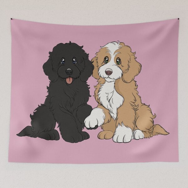 Item preview, Two Cute Doodled designed and sold by reddogbuckeye.
