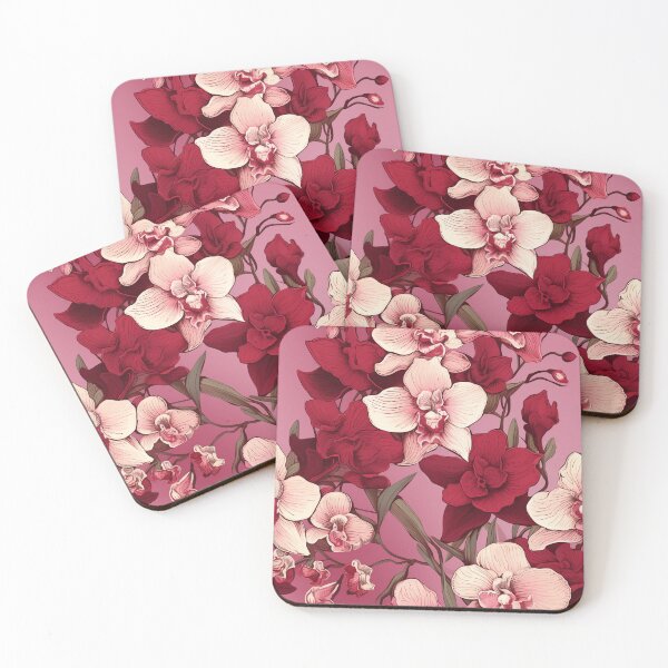 Item preview, Amber Orchid Elegance - Warm Floral Pattern designed and sold by EpicDesignsCo.