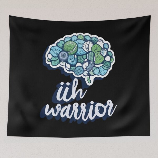 Item preview, Idiopathic Intracranial Hypertension Awareness Hope Ribbon Hearts IIH Warrior designed and sold by UrbanGraphixs.