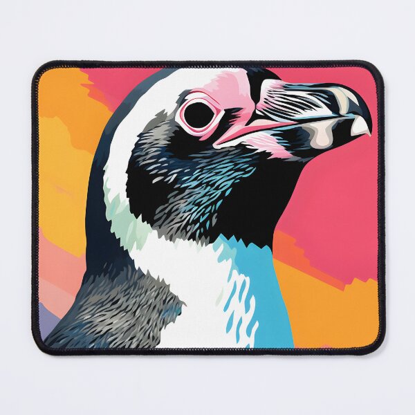 Item preview, penguin portrait art. animal colorful. Animal throw pillow.  designed and sold by formform.