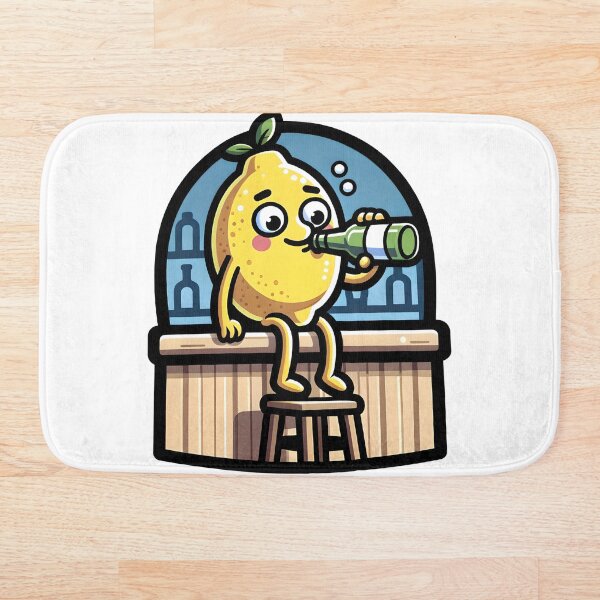Item preview, Silly Lemon Drinking at the Bar designed and sold by StickaTime.